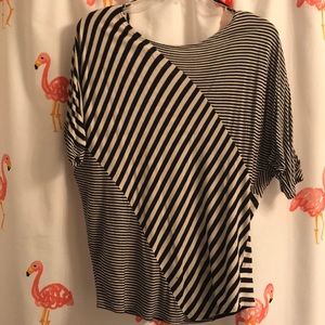 Black & white stripe blouse